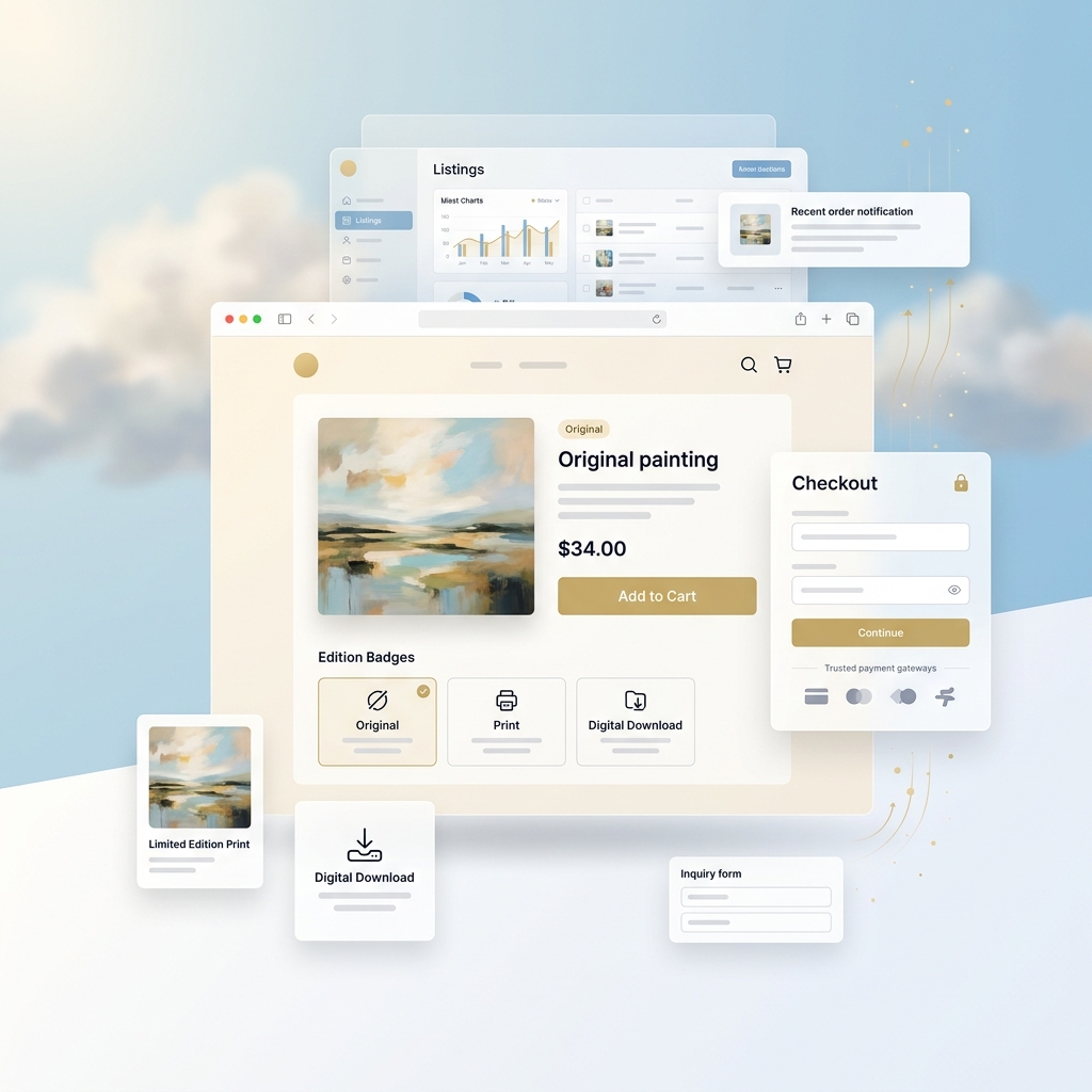 An online store built for selling artwork