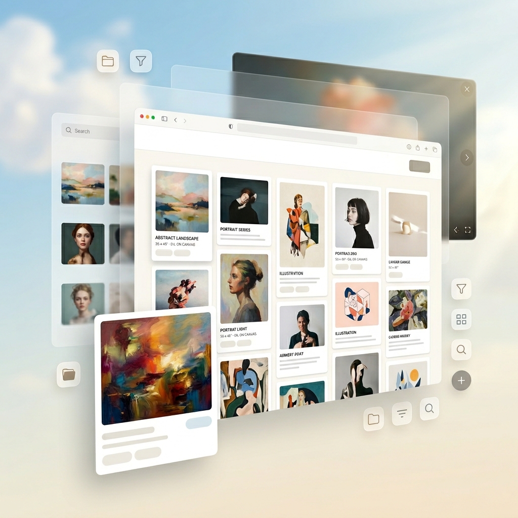 Portfolio galleries designed for artists