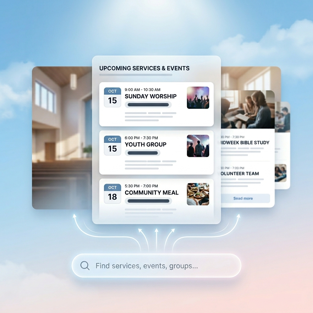 Help Visitors Find Service and Event Information Easily