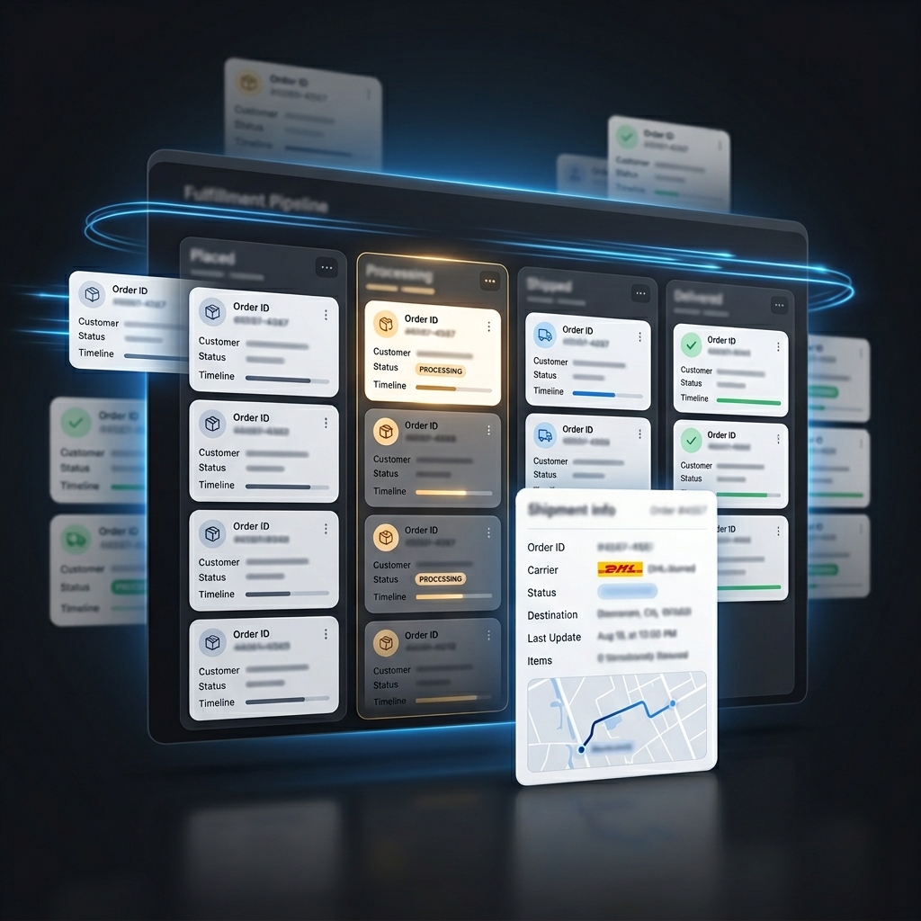 Order tracking and fulfillment coordination