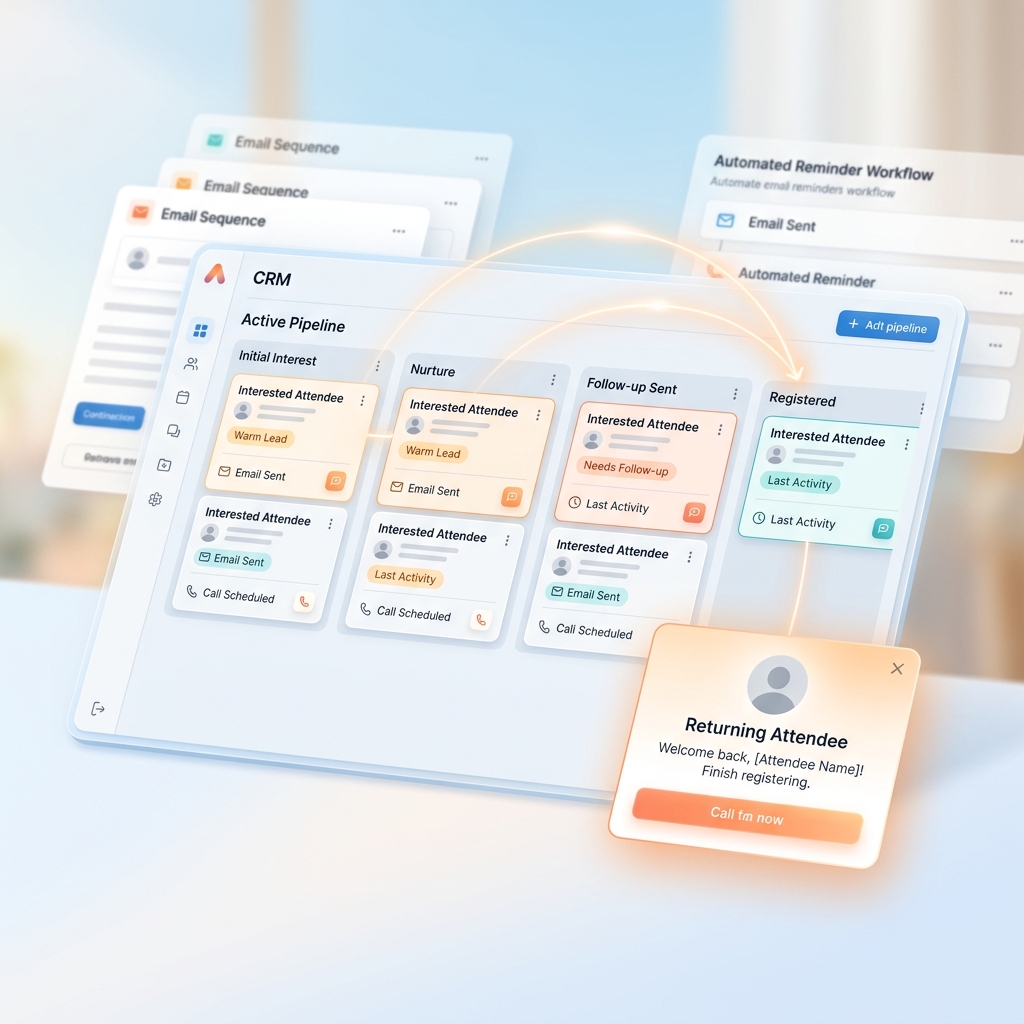 Capture and re-engage interested attendees automatically