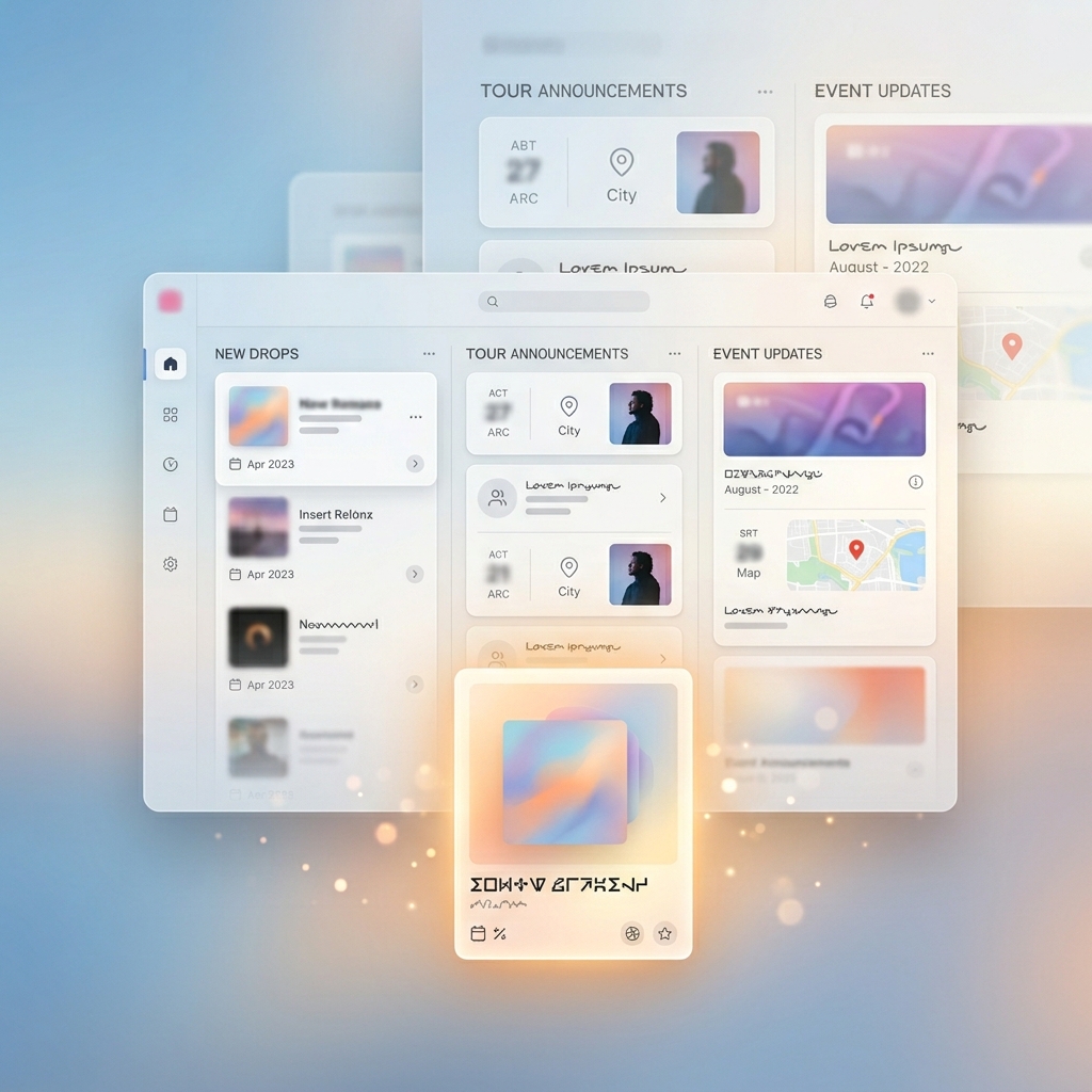 Make it easier for fans to follow releases and events