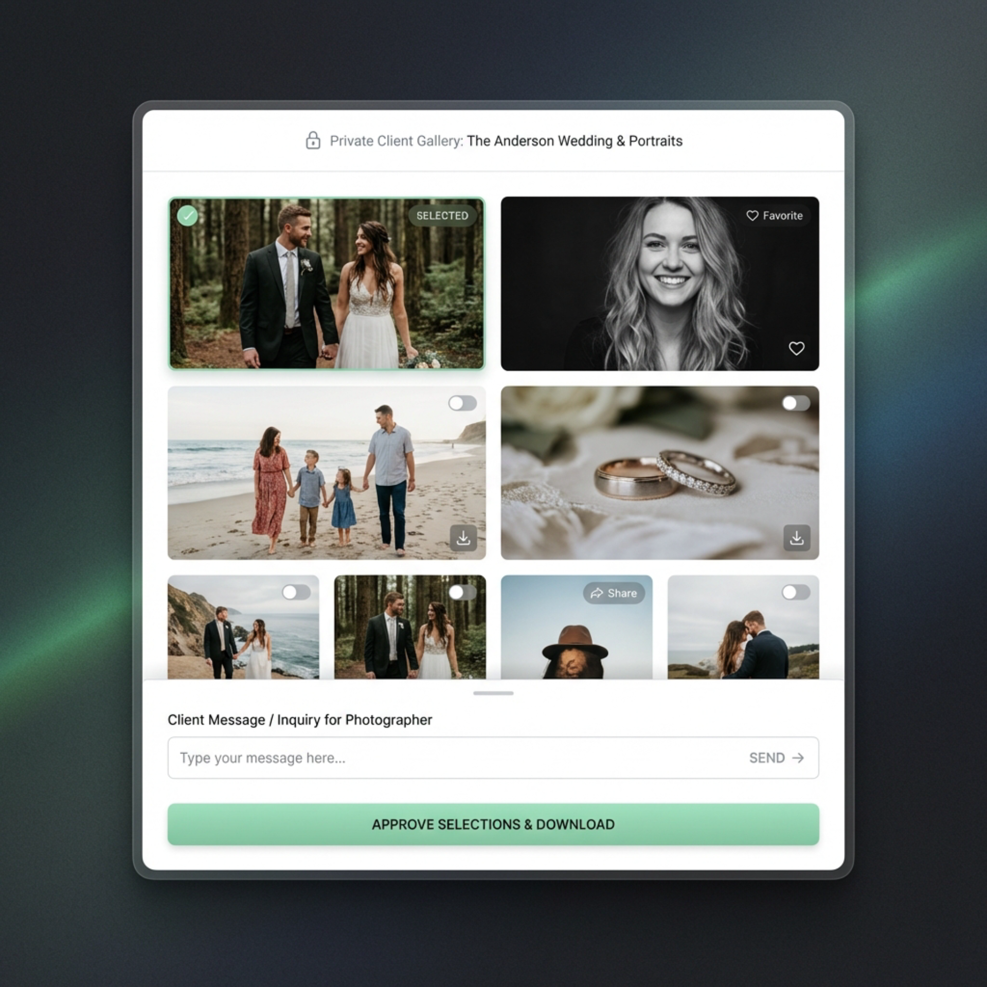 Set Up Client Galleries and Interactions