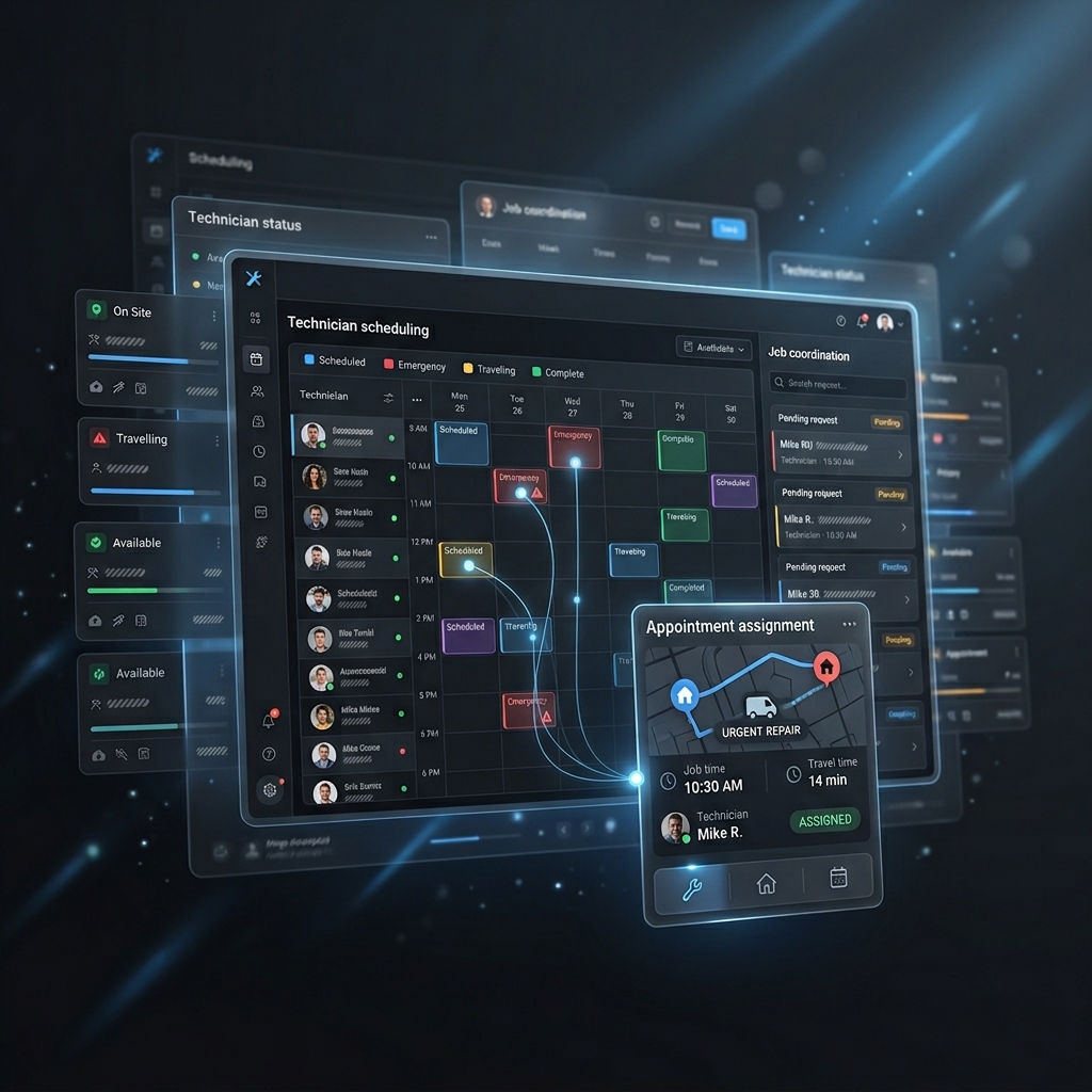 Scheduling and technician coordination integrations