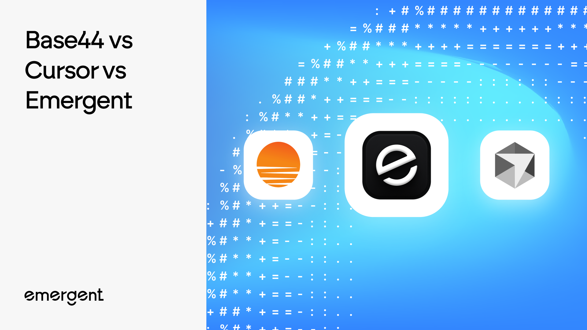 Base44 vs Cursor vs Emergent