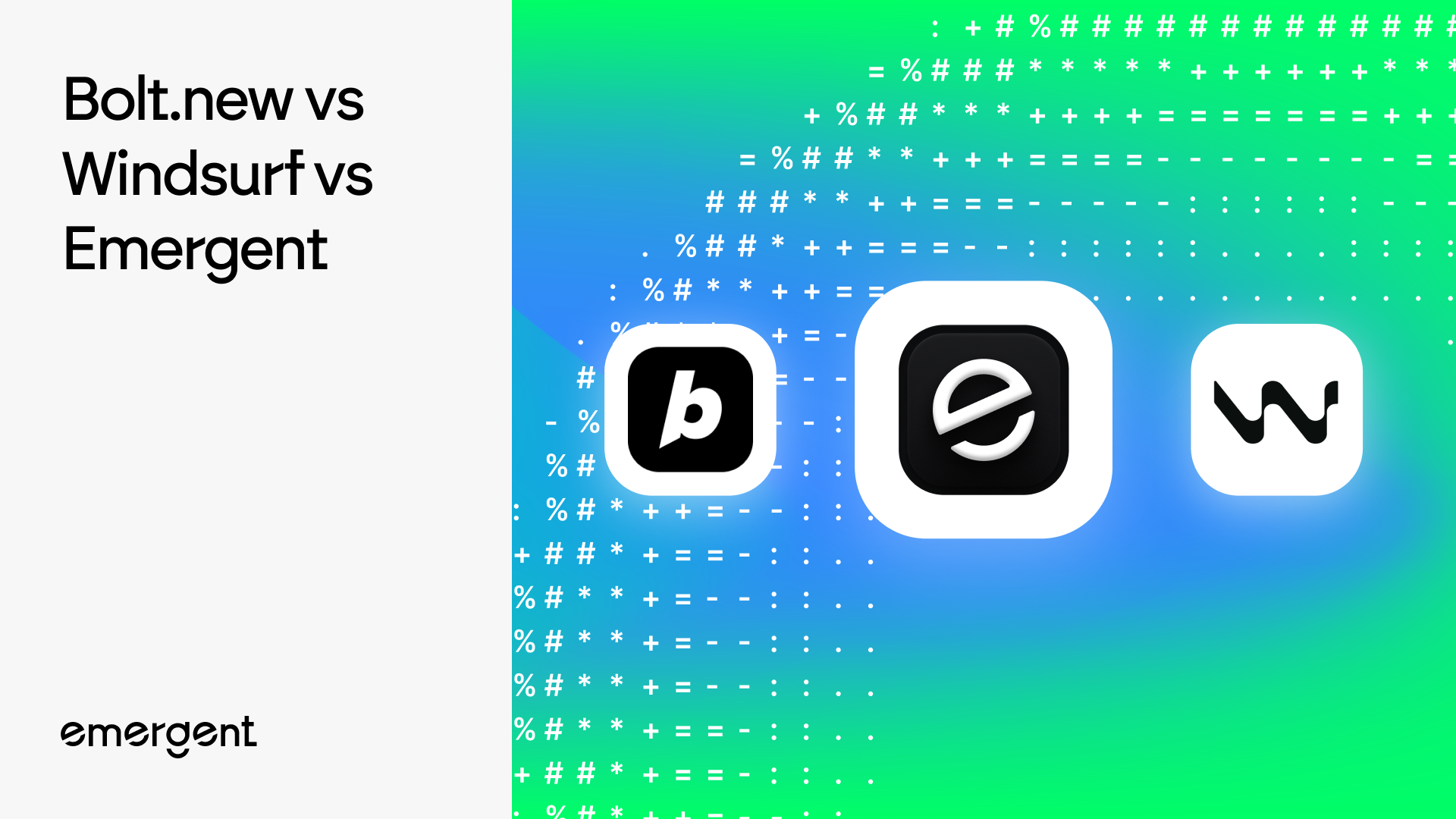  Bolt.new vs Windsurf vs Emergent