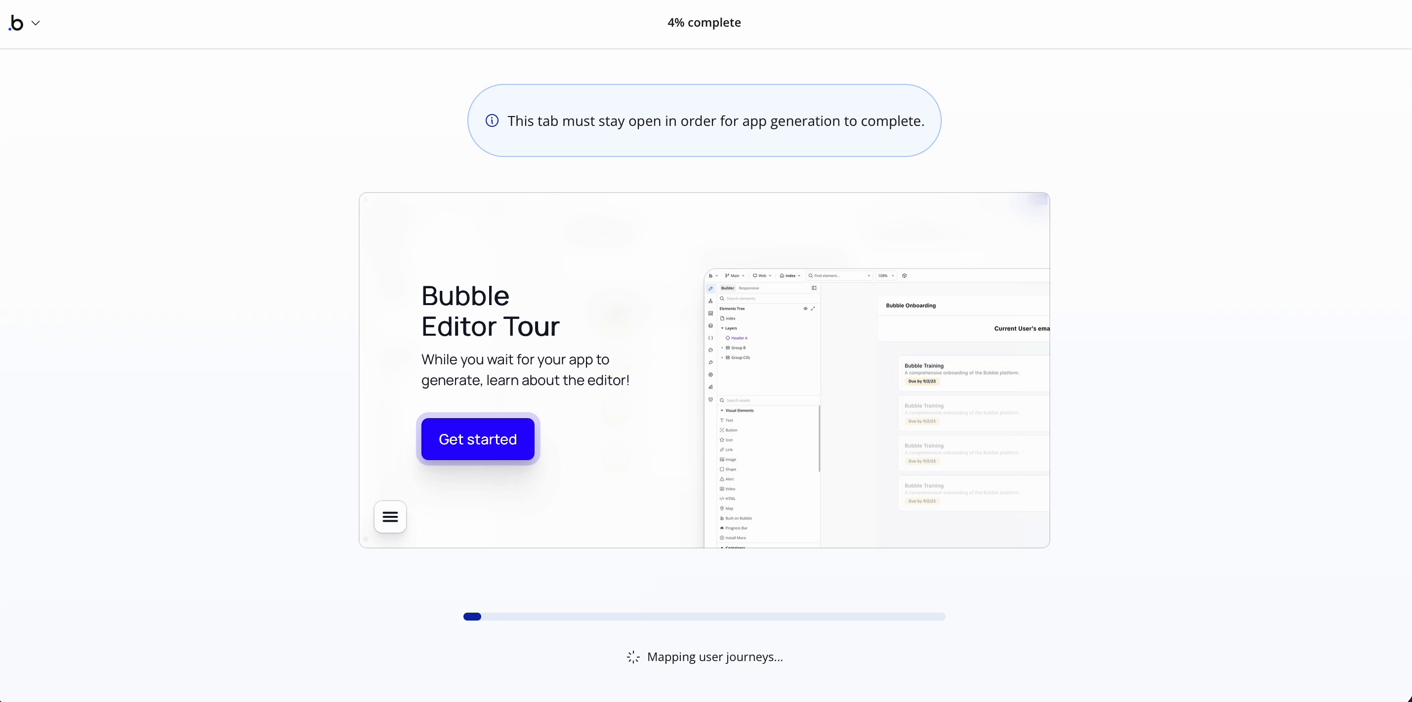 Building an app in Bubble