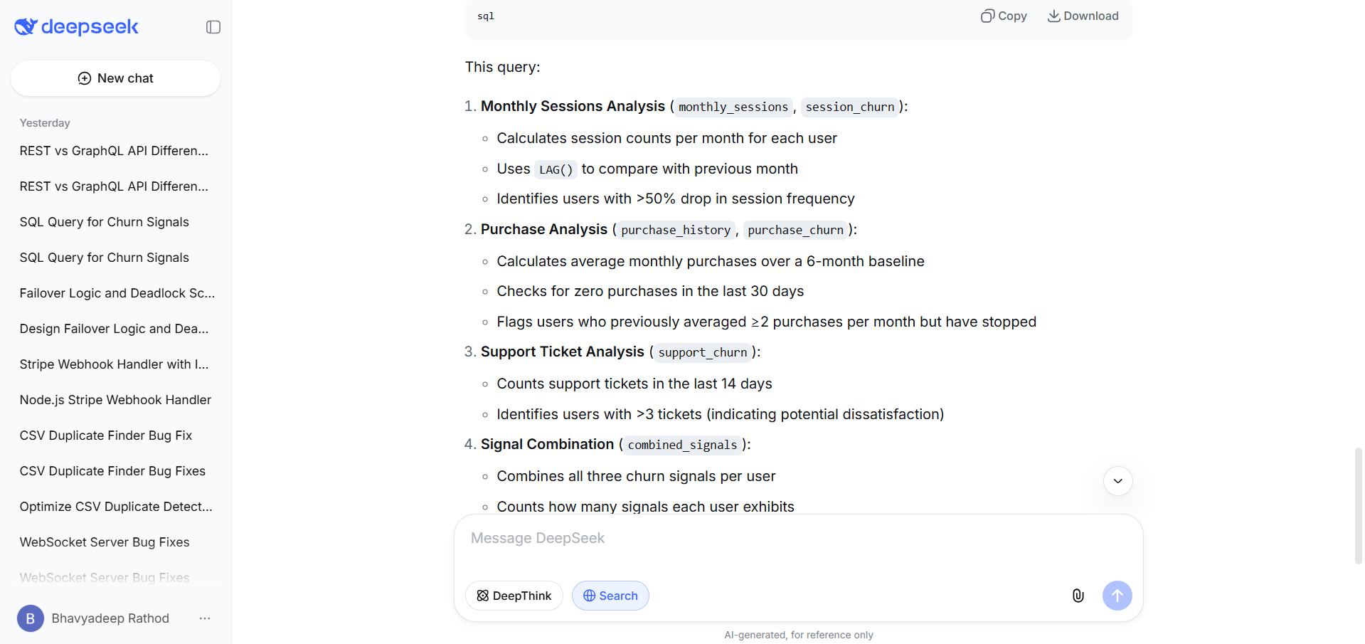 Tested DeepSeek V3 for Data analysis task