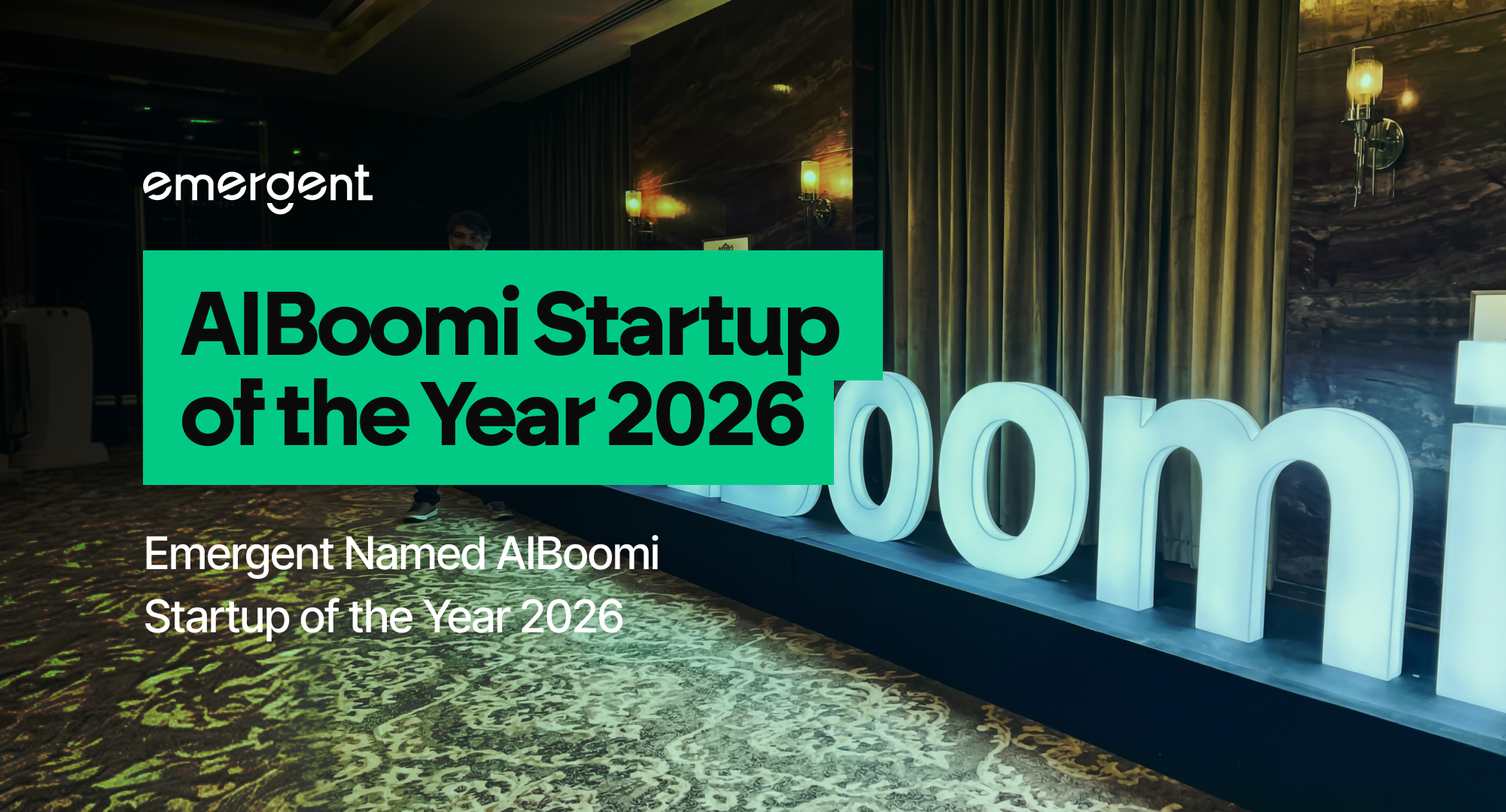 Emergent Named AIBoomi Startup of the Year 2026